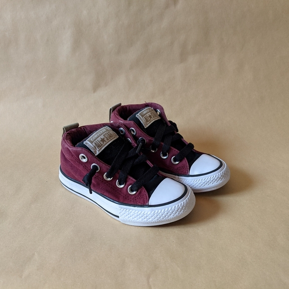 converse junior burgundy
